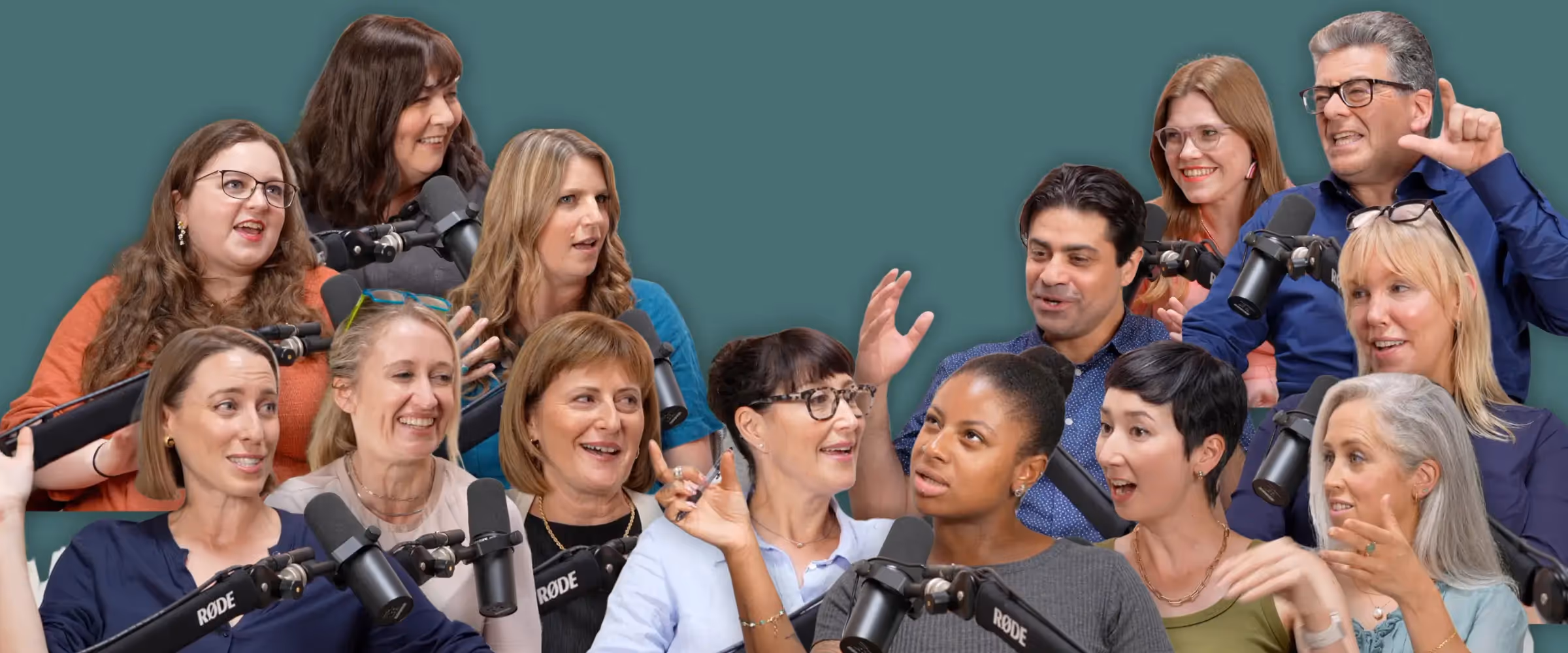 A composite image of all the writers and editors who hosted episodes of The Novelry on Writing creative writing podcast.