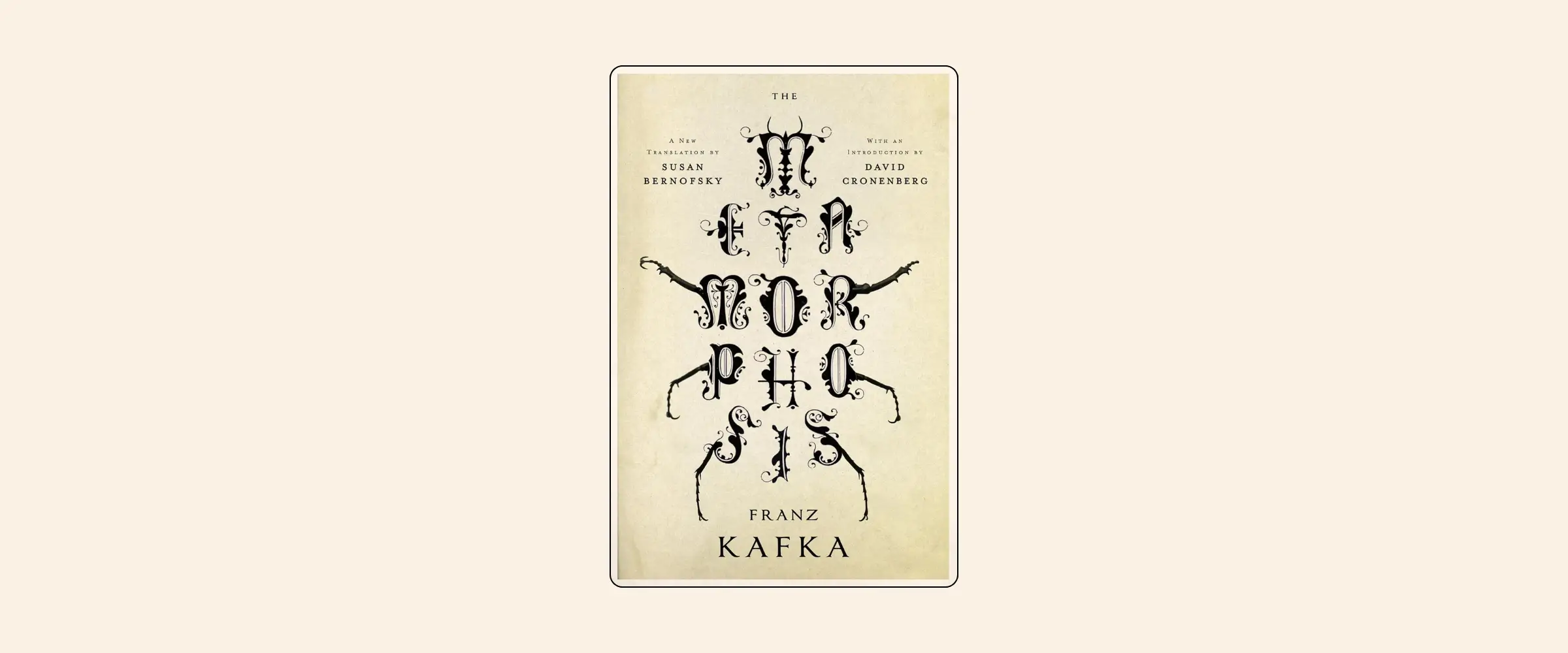 Cover of the book The Metamorphosis by Franz Kafka.