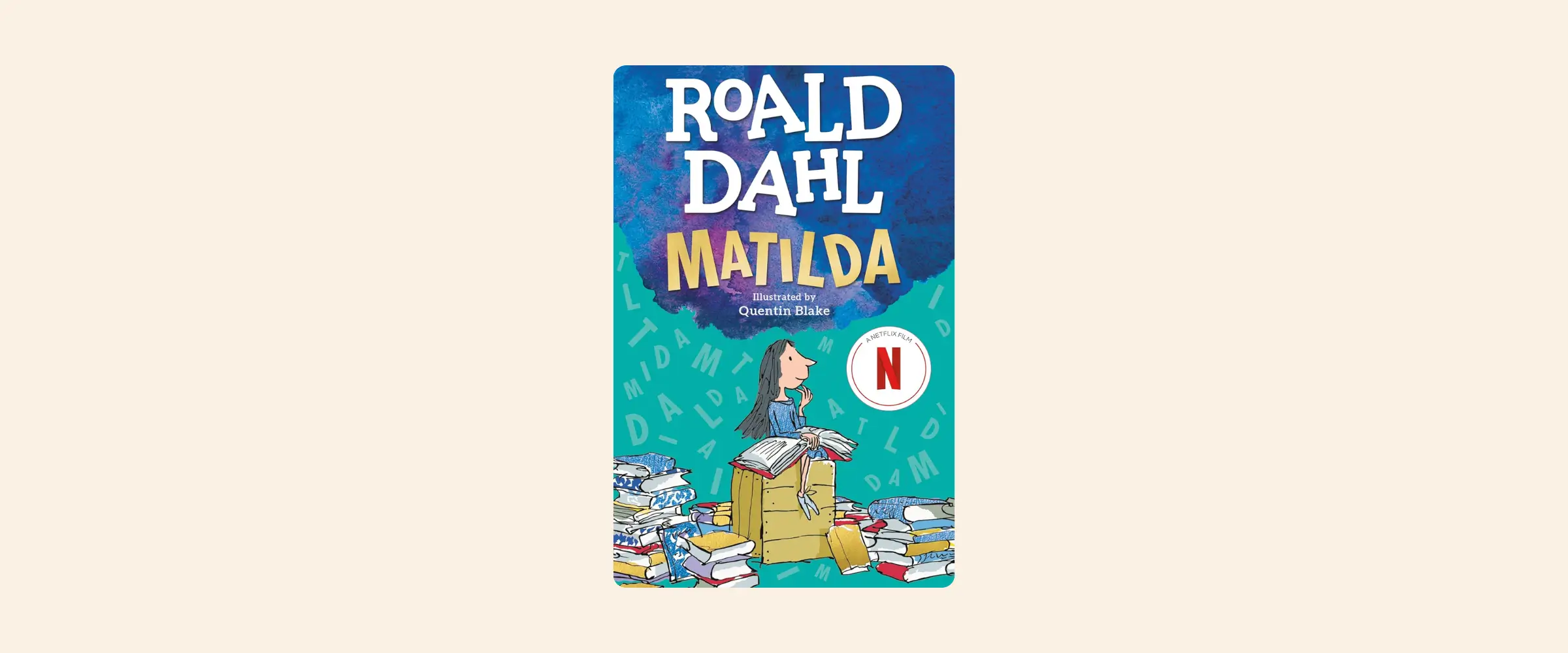 Cover of the book Matilda by Roald Dahl.