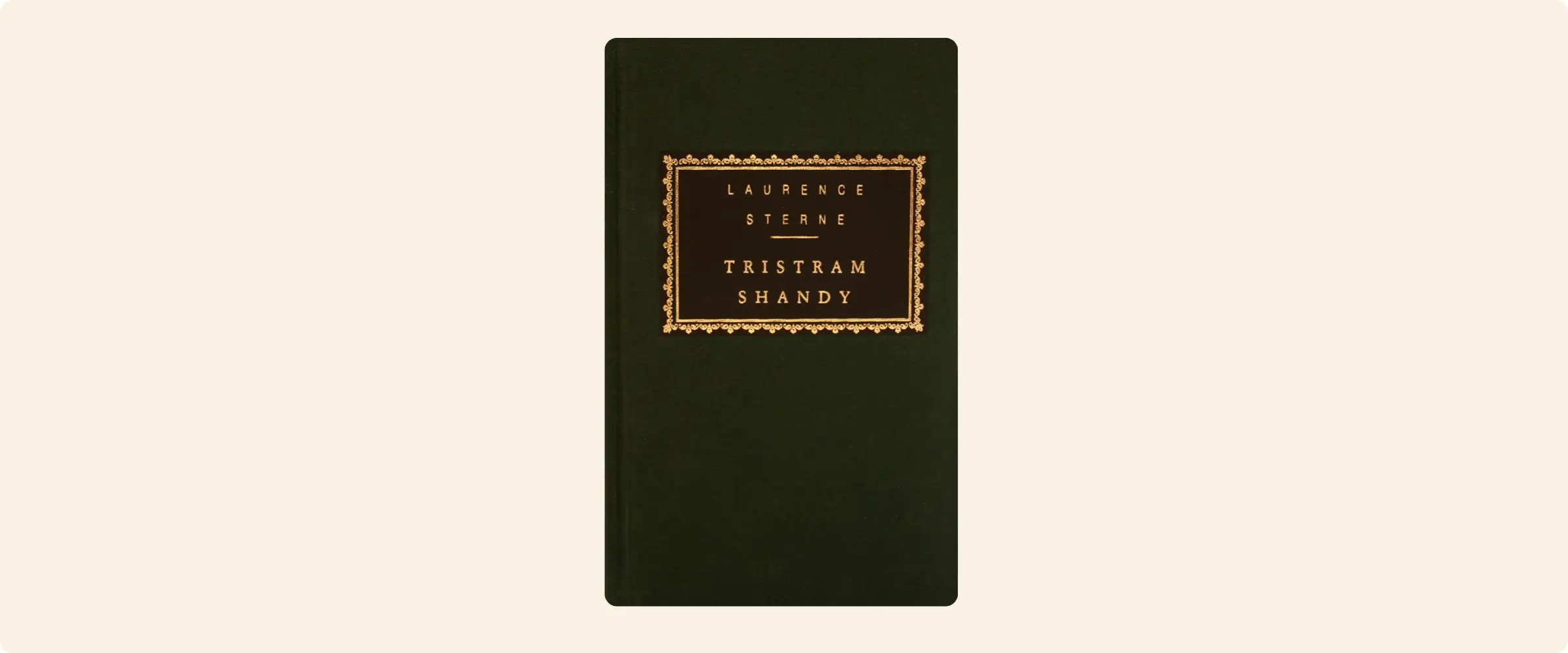 A book cover for Tristram Shandy.
