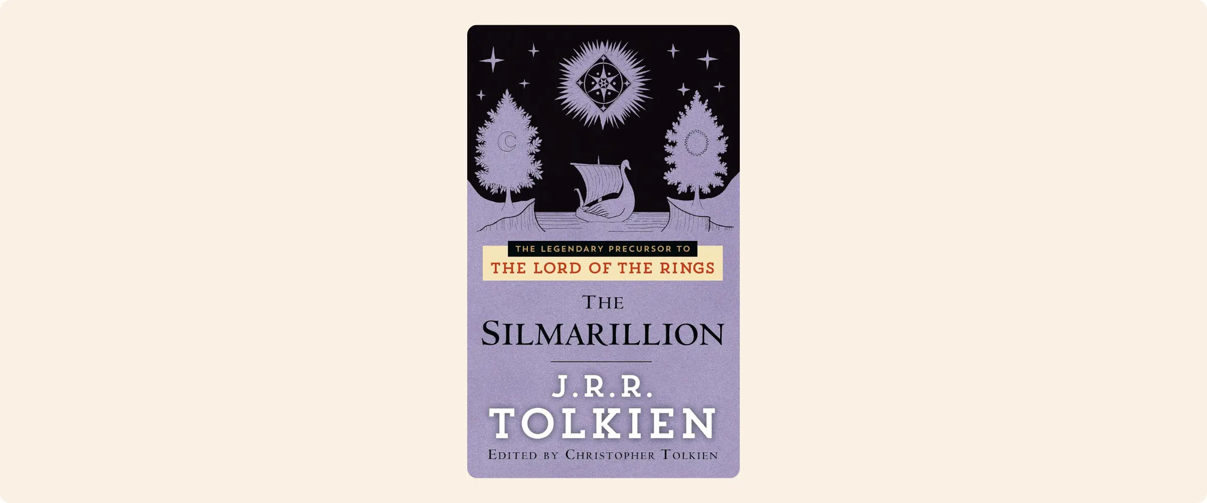 A book cover of The Silmarillion.