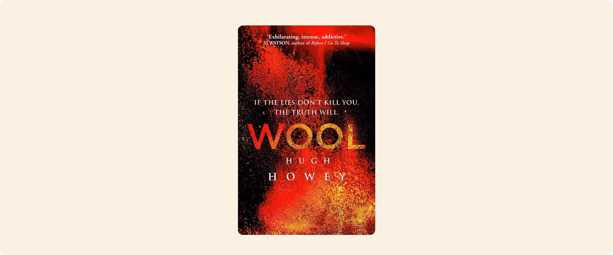A book cover for Wool by Hugh Howey.