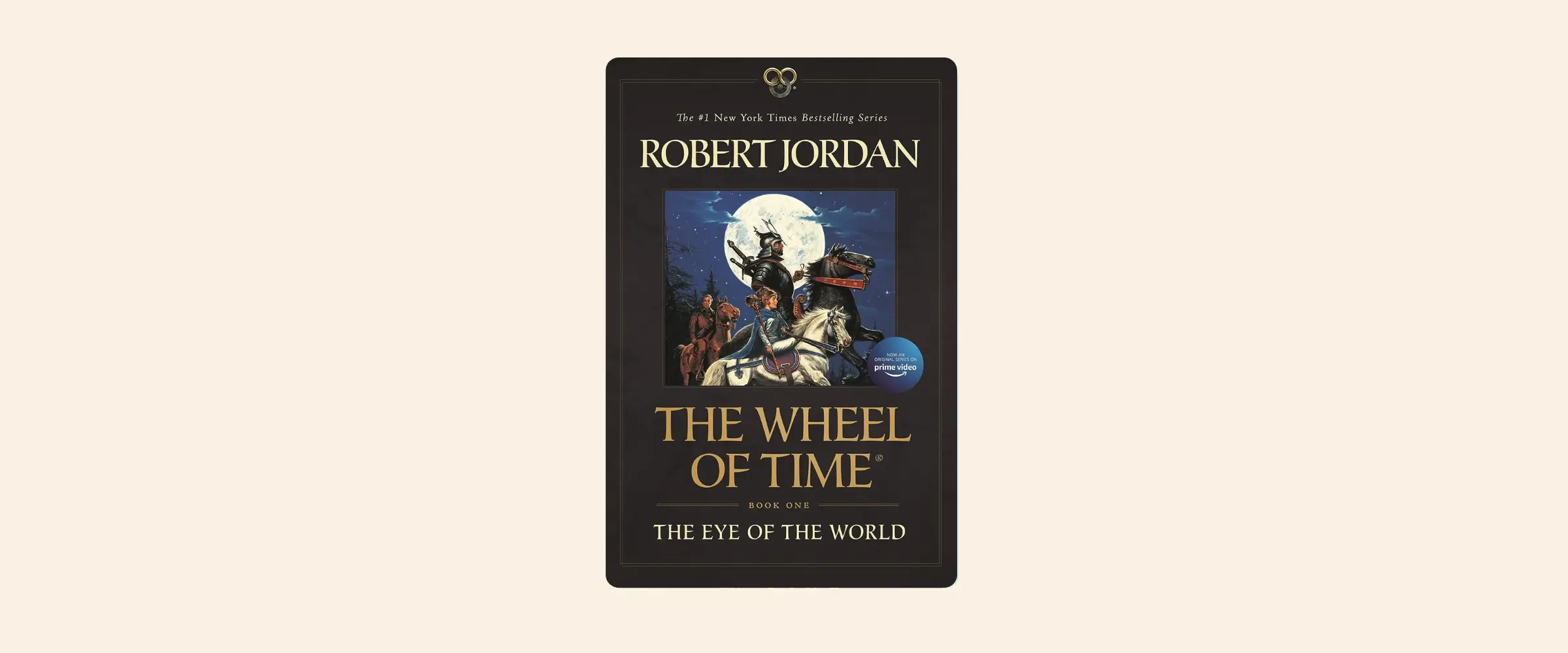 An image of book cover of Wheel of Time book one: The Eye of the World.