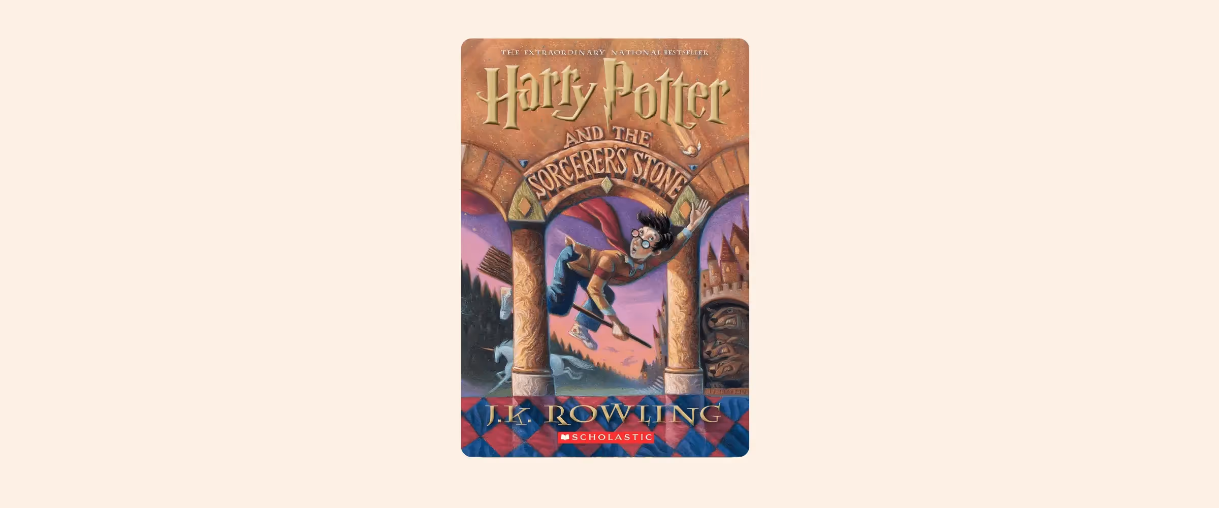 An image of the book, Harry Potter and the Sorcerer's Stone.