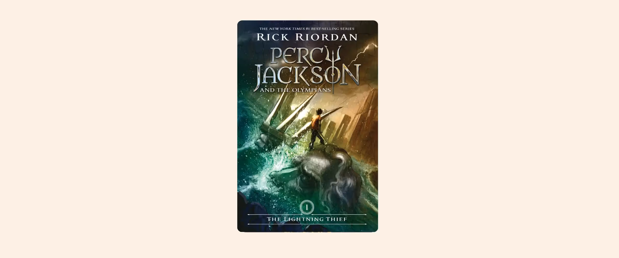 An image of book cover Percy Jackson and the Olympians (The Lightning Thief).