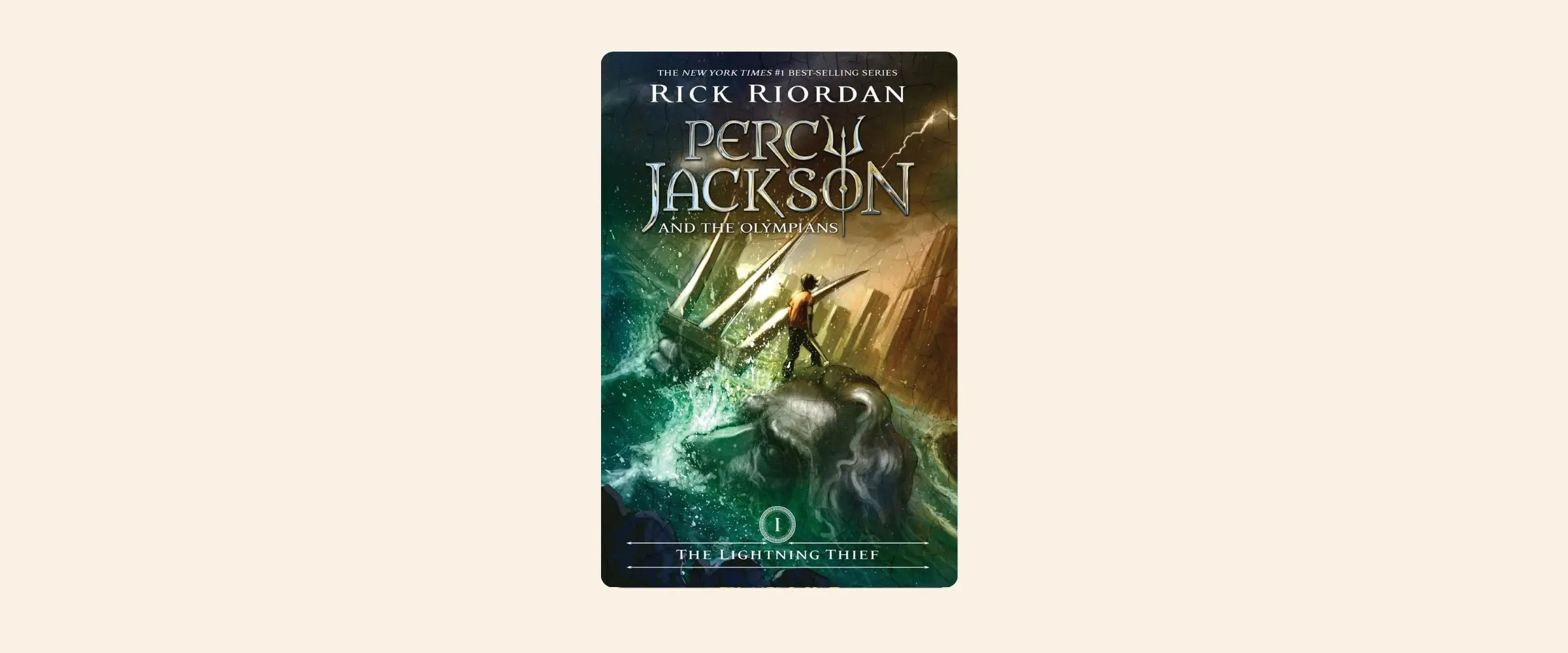 An image of book cover Percy Jackson and the Olympians (The Lightning Thief).