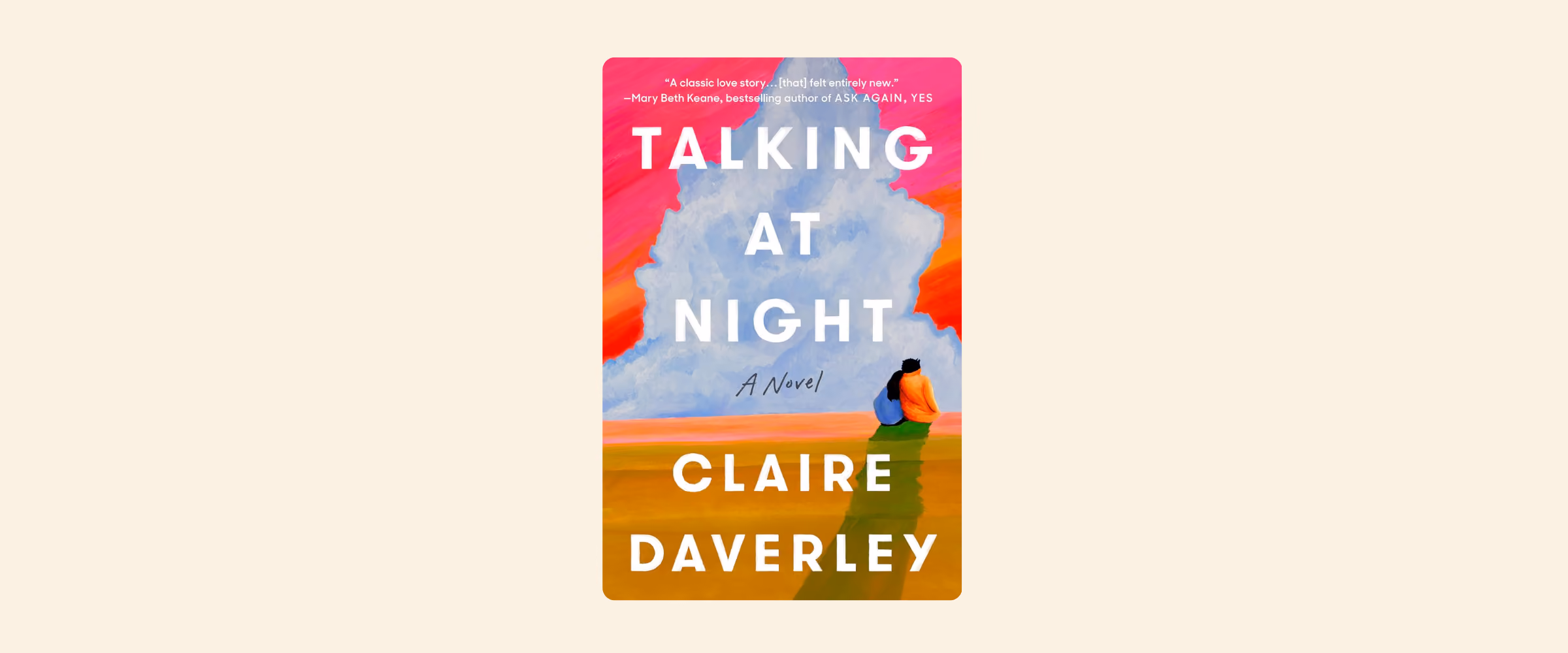 An image of a book cover, Talking at Night by Claire Daverley.