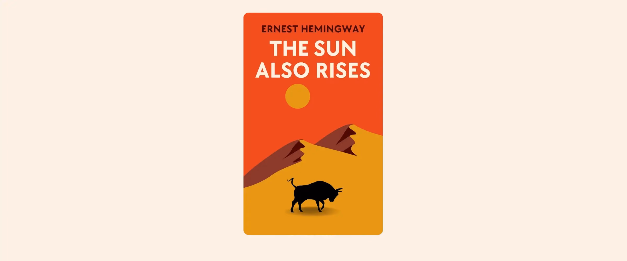 A cover of The Sun Also Rises by Ernest Hemingway.