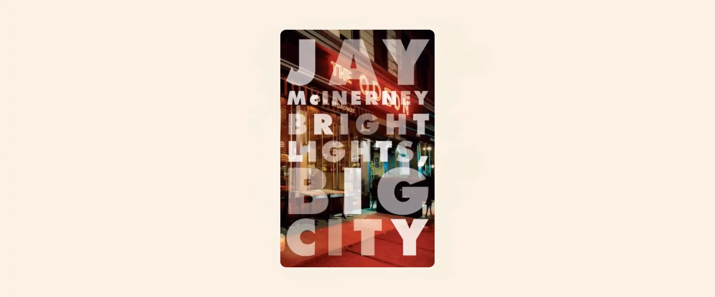 Cover of Bright Lights, Big City by Jay McInerney.
