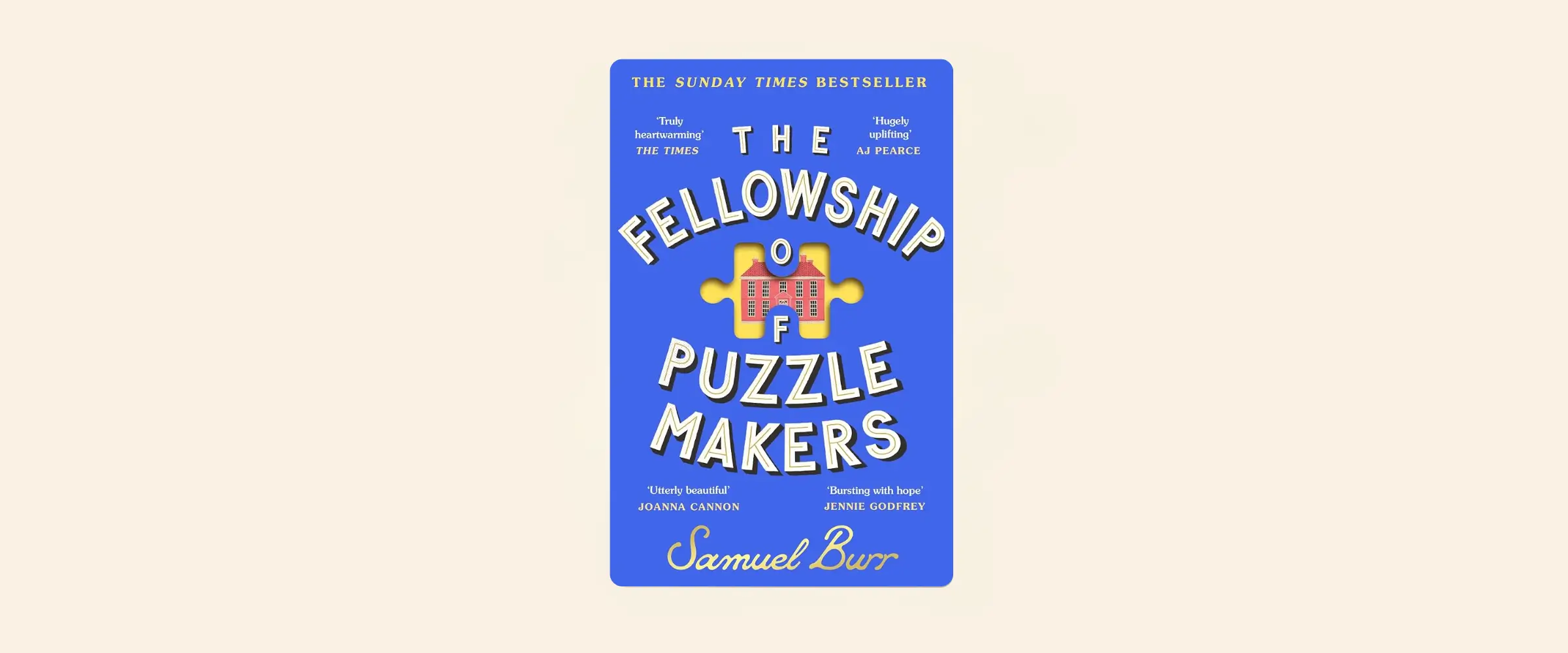 A cover of the book, The Fellowship of Puzzle Makers by Samuel Burr.