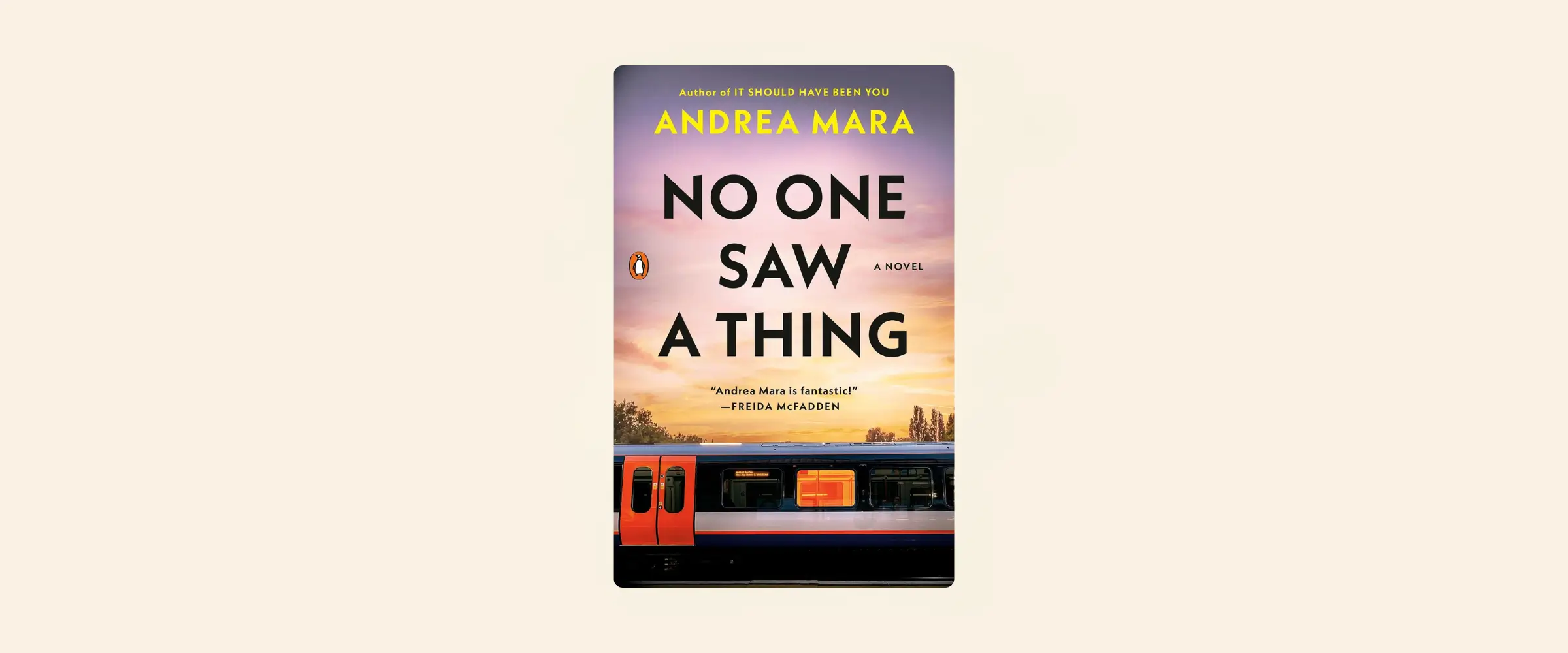 Cover of the book No One Saw a Thing by Andrea Mara.