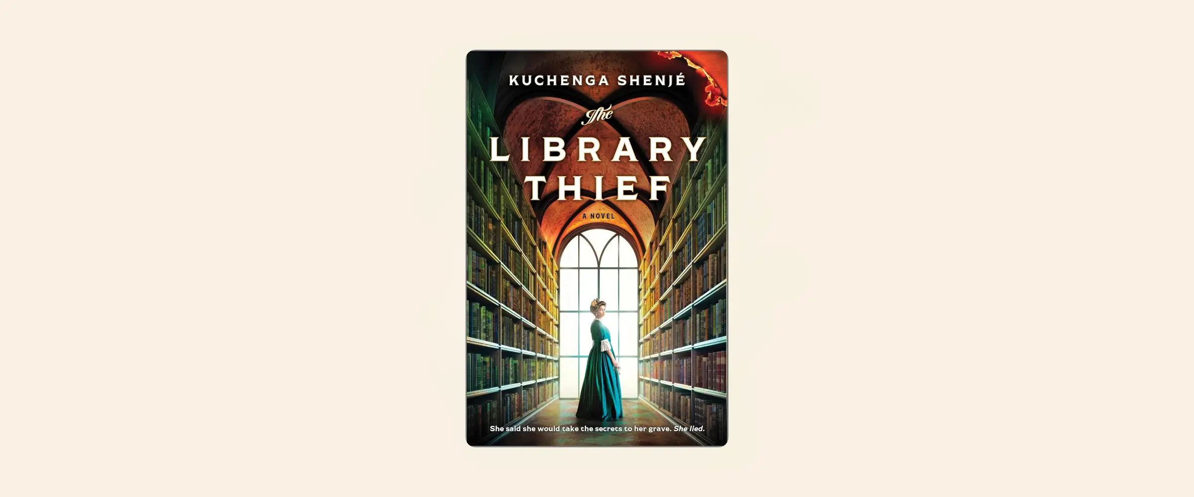 Coverof the book The Library Thief by Kuchenga Shenje.