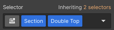 Screenshot of double top combo class for section