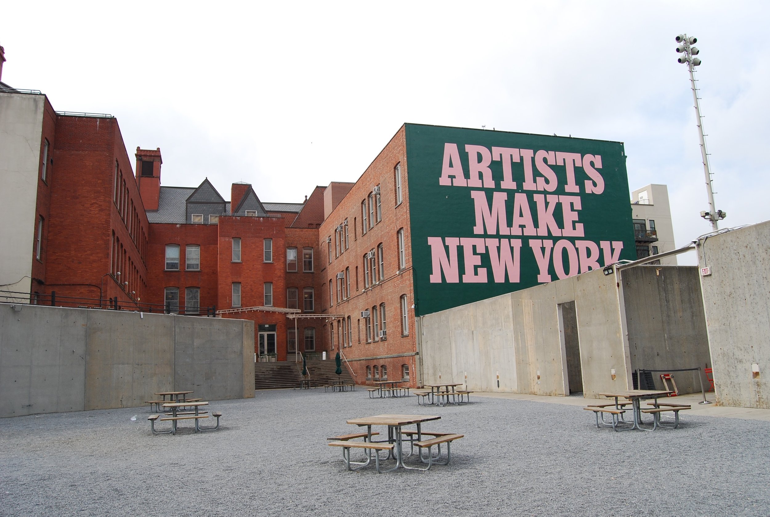 Artists Make New York Sign at MoMA PS1 in Queens, New York City