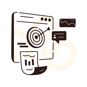 illustration of researching