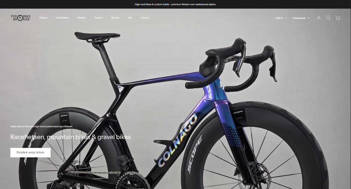 Hoe we voor The Bike Broker een webshop op maat maakten