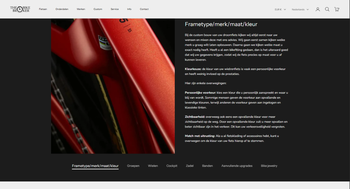 Hoe we voor The Bike Broker een webshop op maat maakten
