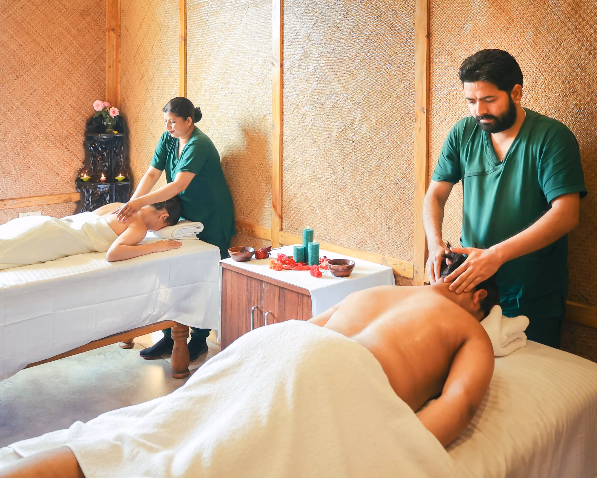 Wellness Center at Naturoville — serene Ayurvedic therapy sanctuary surrounded by nature