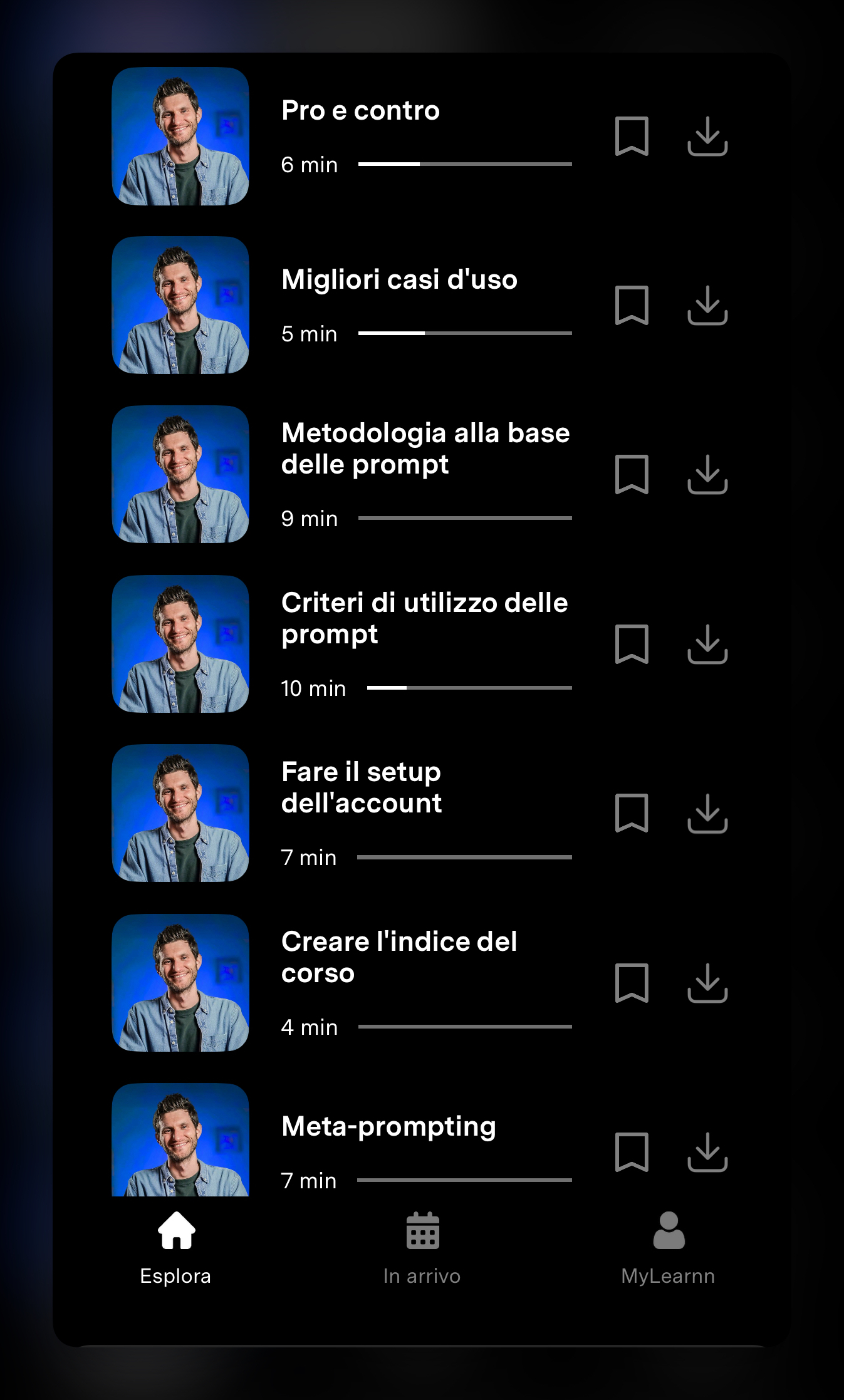 Learnn app showcase