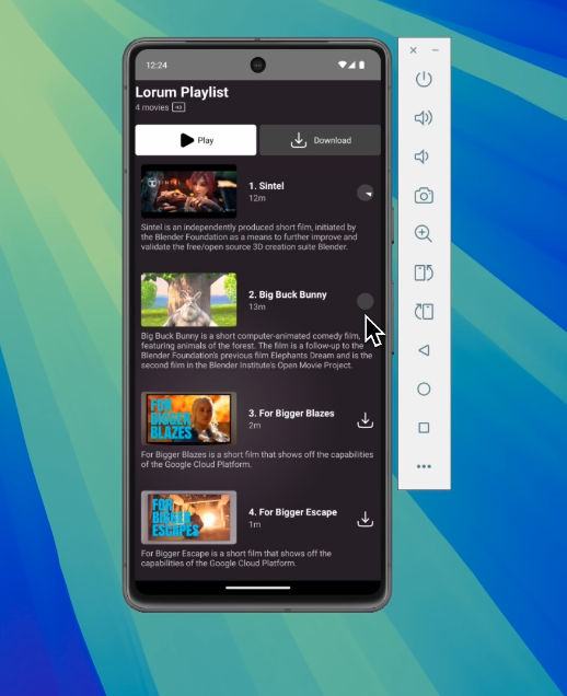 Offline video starter kit screenshot