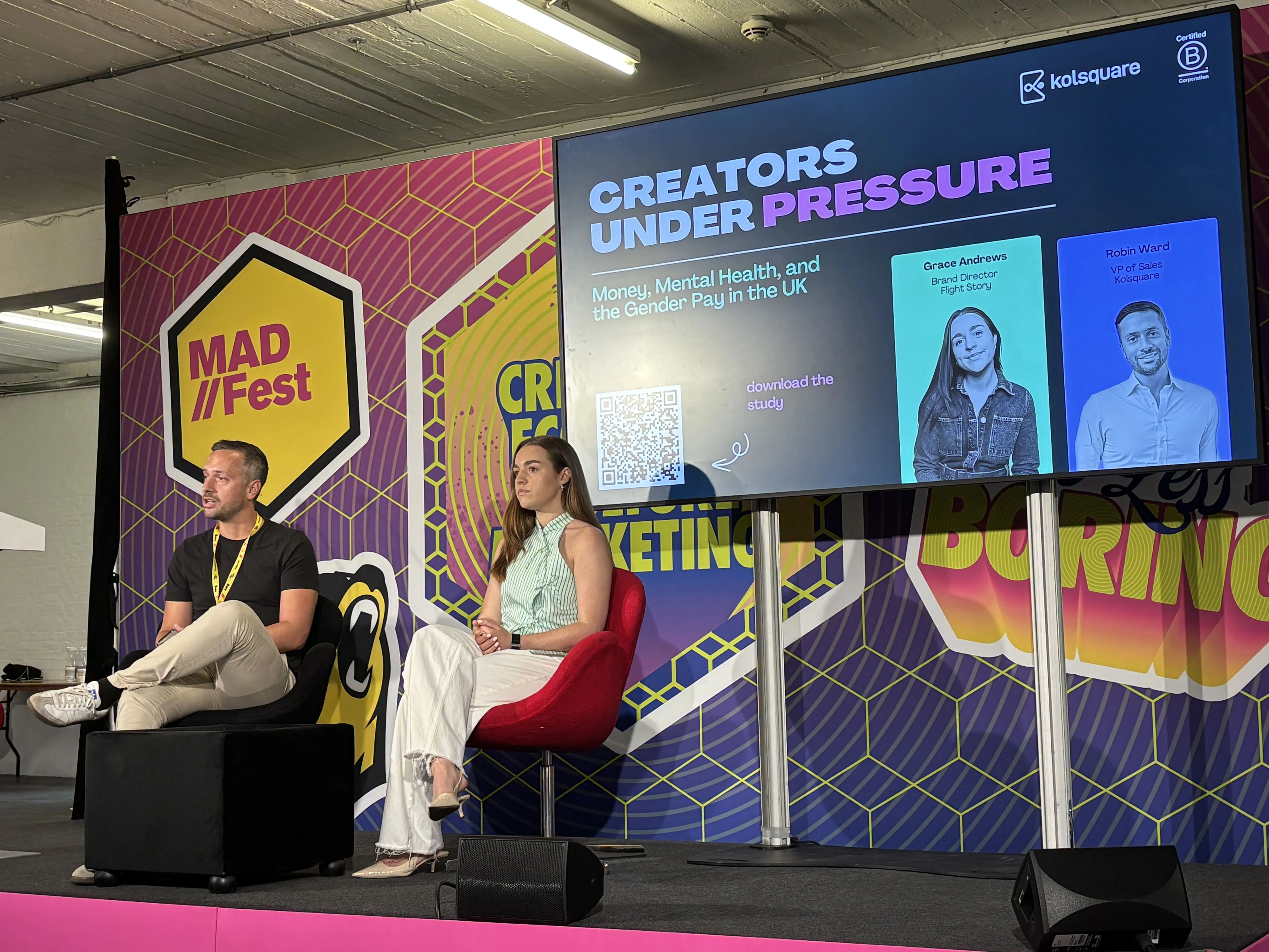 Grace Andrews and Robin Ward from kolsquare at MADFest