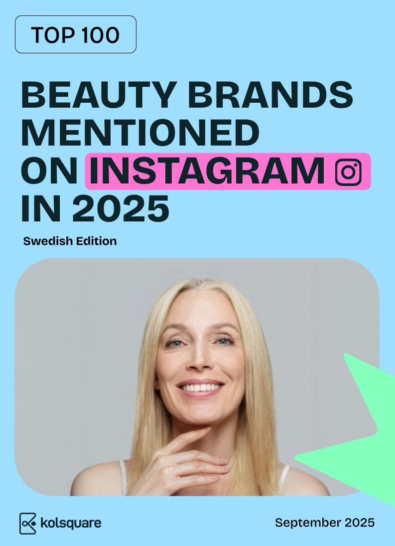 Top 100 beauty brands on Instagram in Sweden