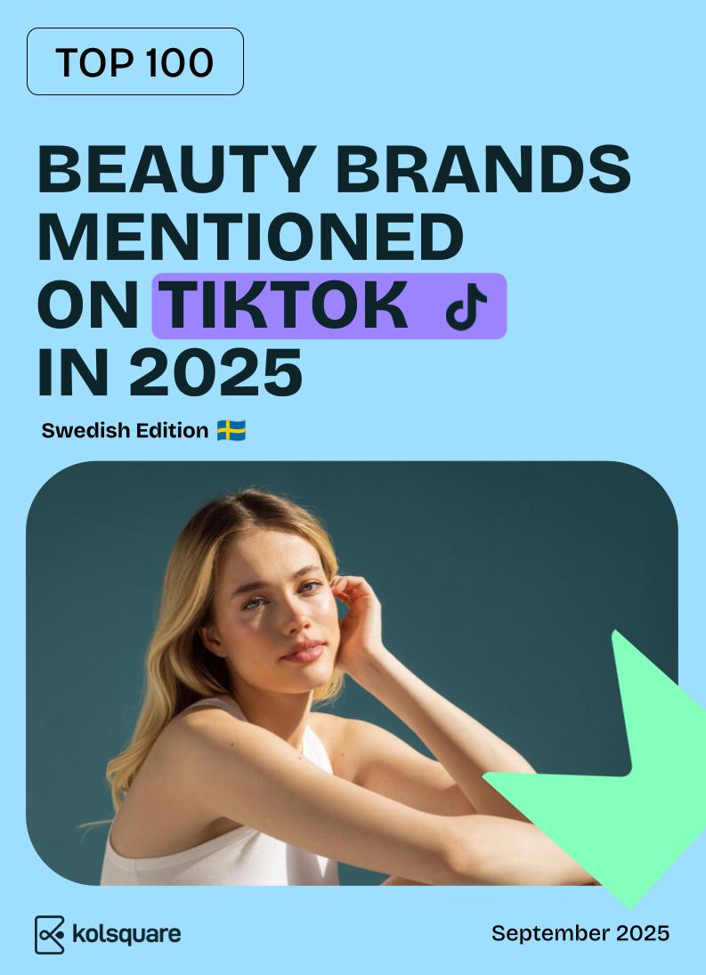 Top 100 beauty brands on TikTok in Sweden