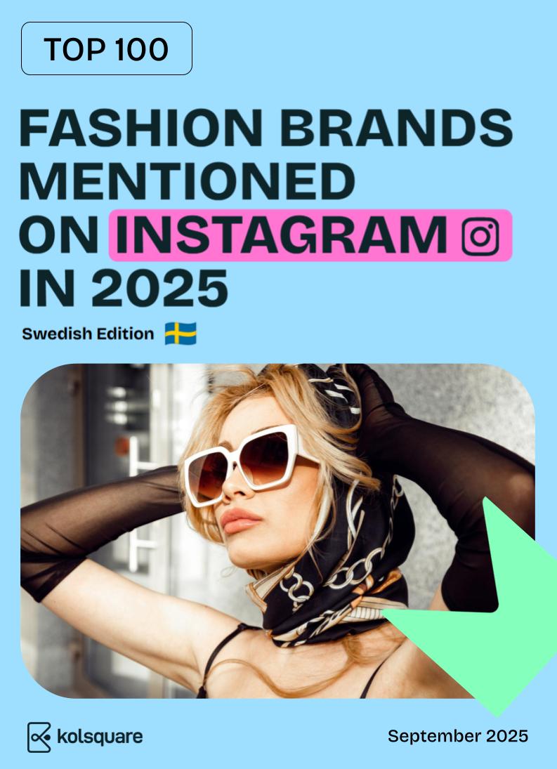 Top 100 fashion brands mentioned on Instagram in Sweden