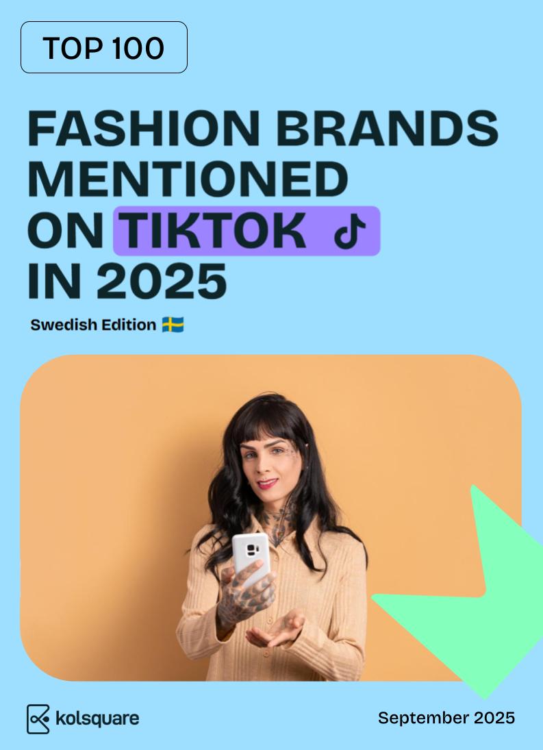 Top 100 fashion brands mentioned on TikTok in Sweden