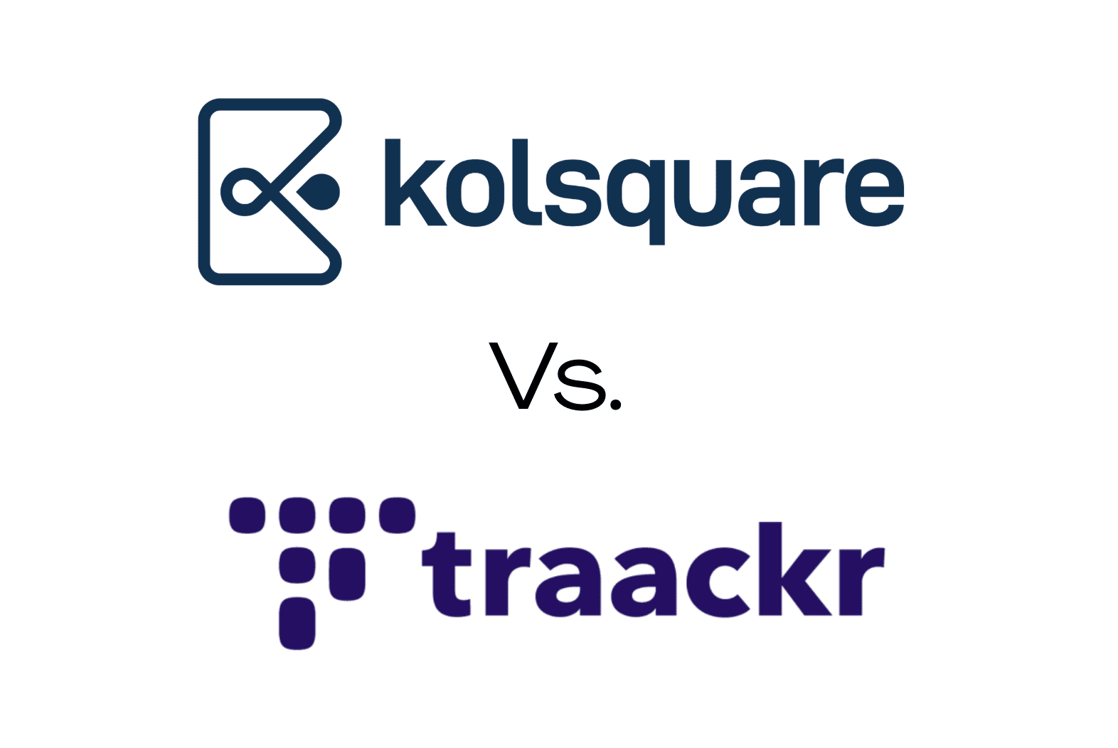 Kolsquare logo and Traackr logo