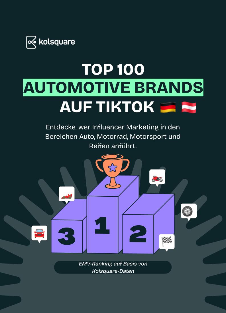 Top 100 der Automarken auf TikTok in Deutschland