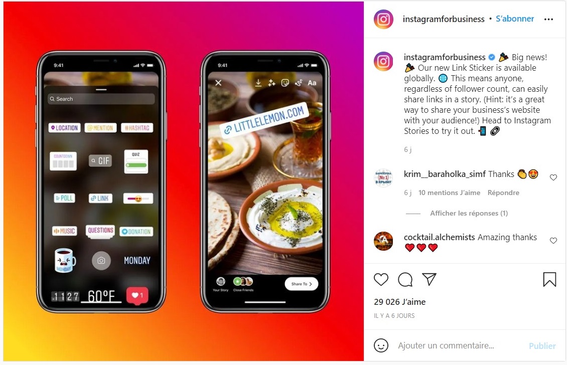 Pegatina Enlaces Instagram