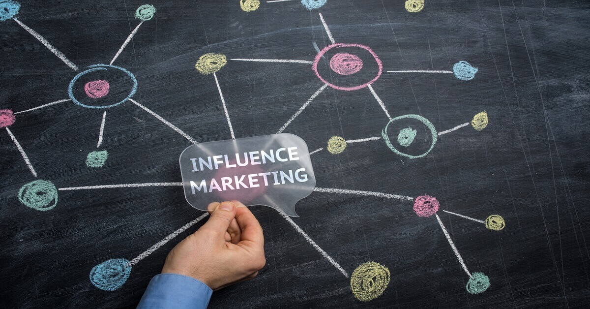 tableau noir schéma influence marketing