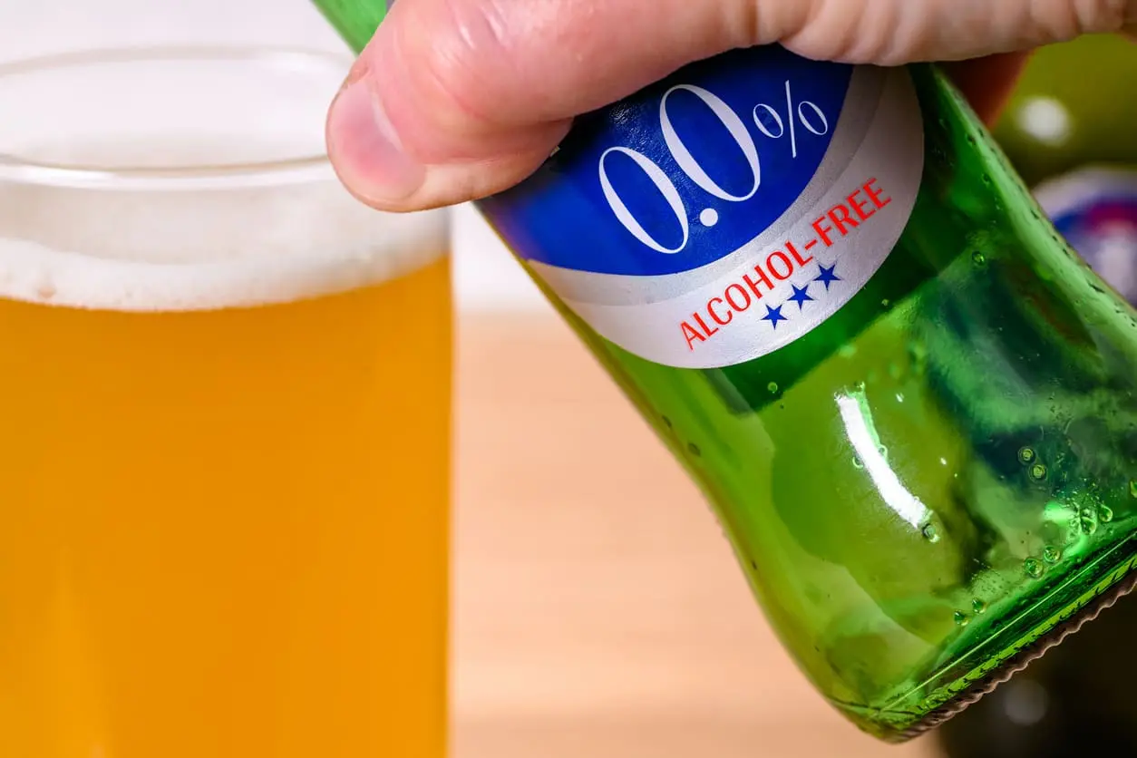 non-alcoholic beer bottle