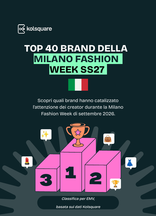 Top 40 brand della Milano Fashion Week SS27 su Instagram