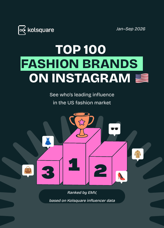 Top 100 Fashion brands mentioned on Instagram - United States
