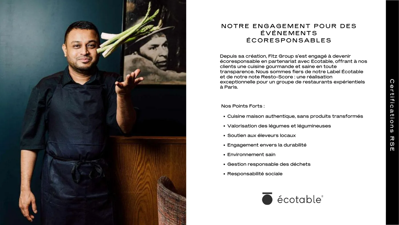 Page engagement Écotable de la brochure