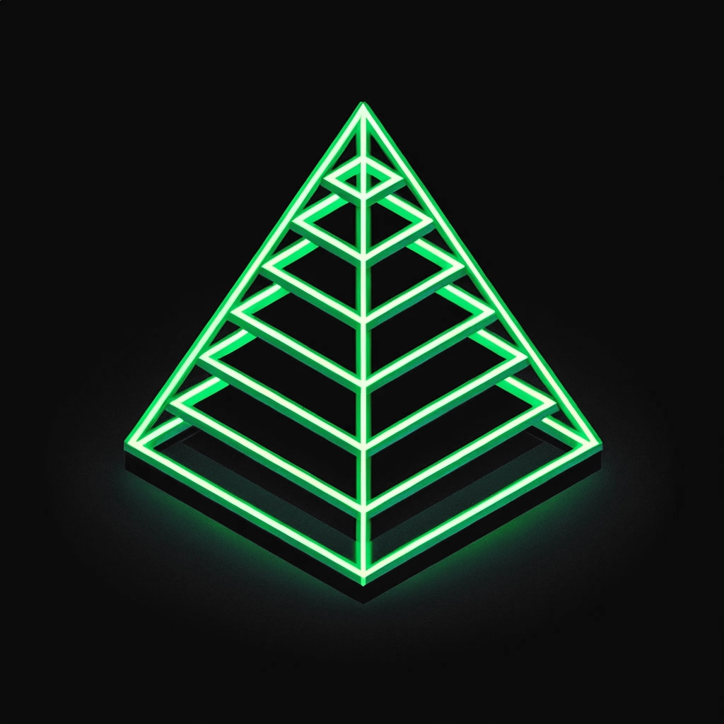 Very basic representation of a pyramid wireframe