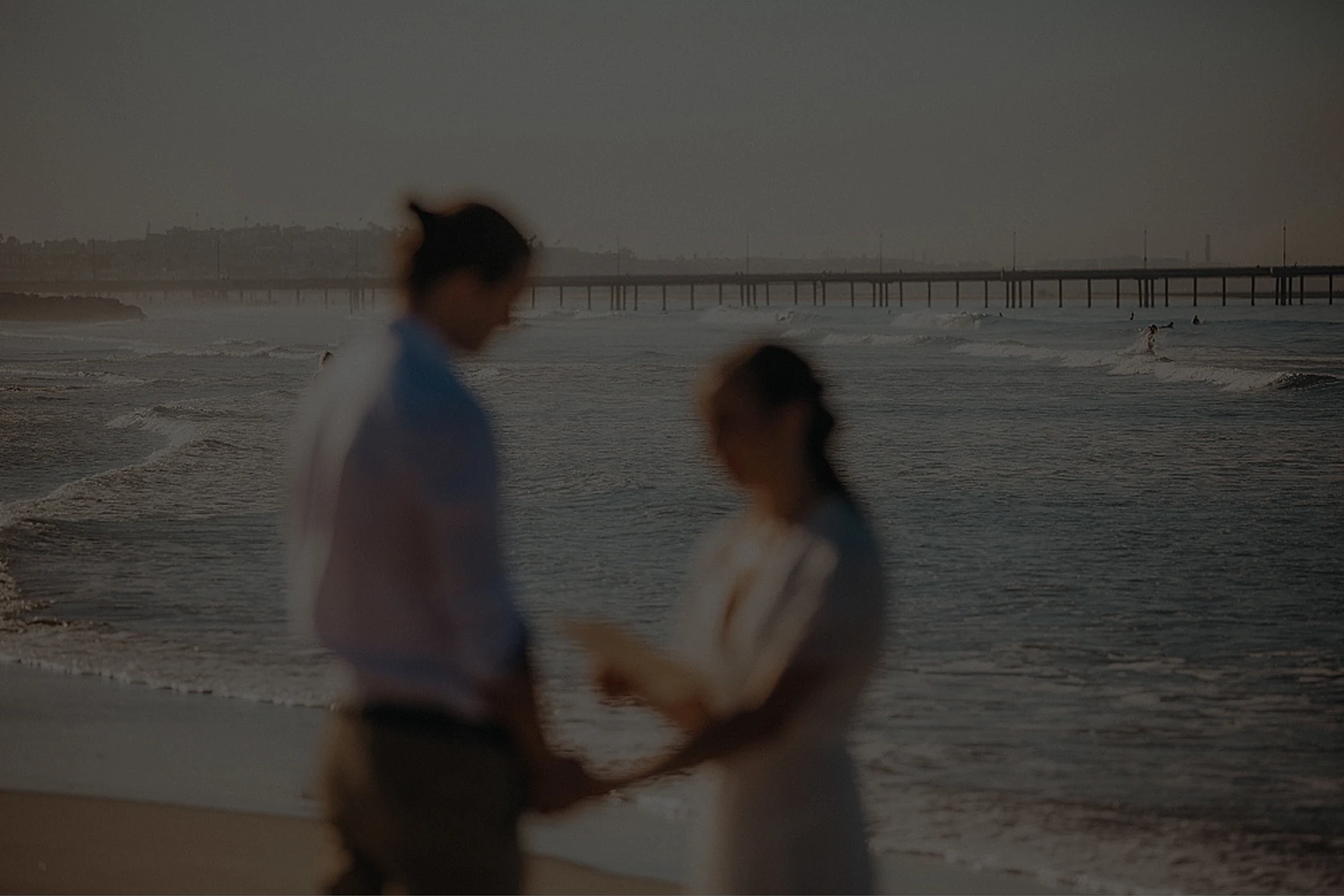 A photo of a beach wedding ceremony, background image for a case study of a web design project for a wedding officiating business LizRae & Co