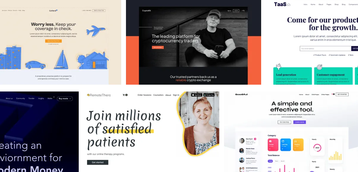 An image collage of other templates created by JoyfloBec.