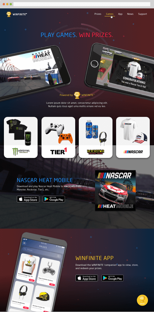 Winfinite home page