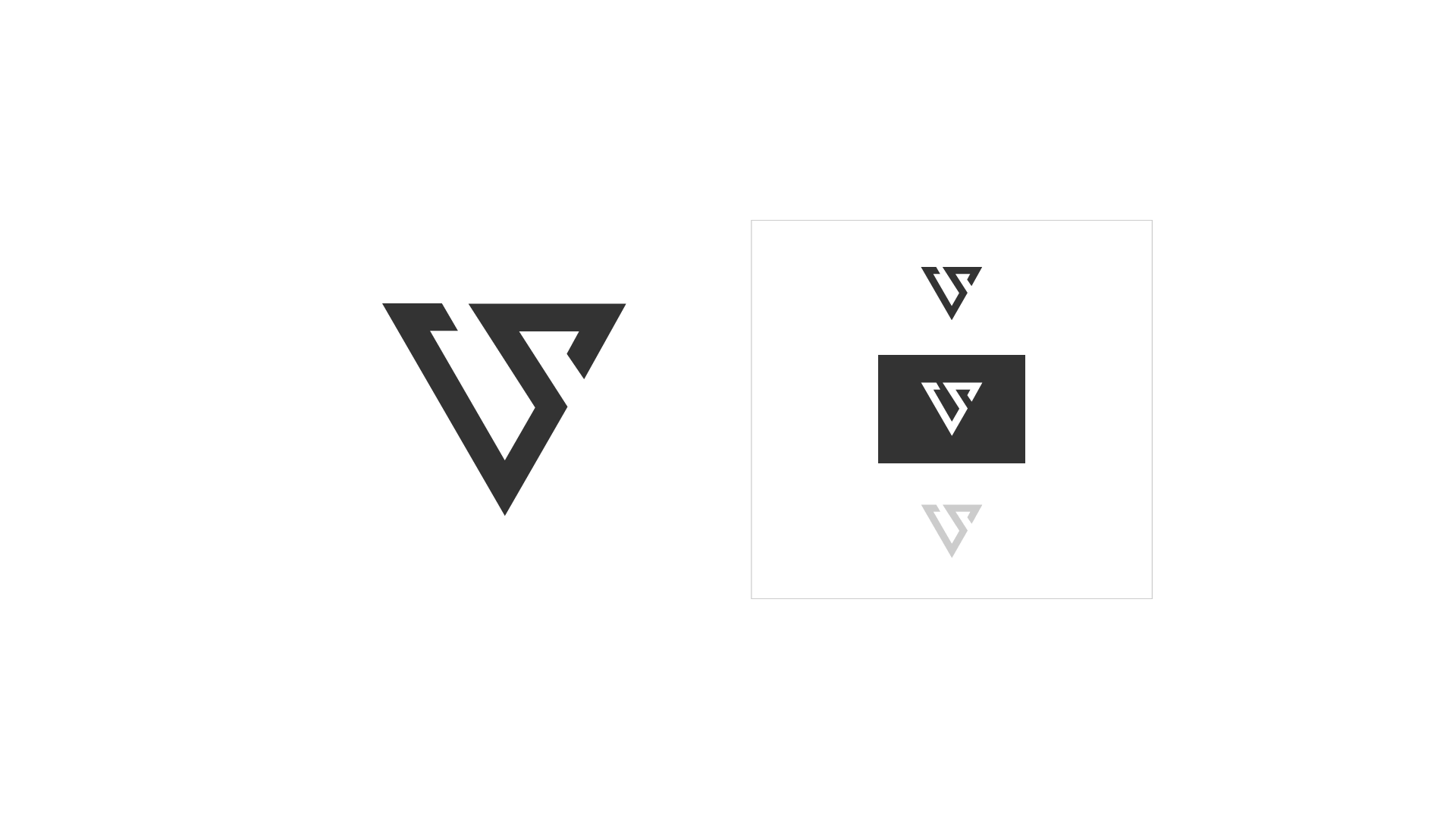 black and white version of letterform