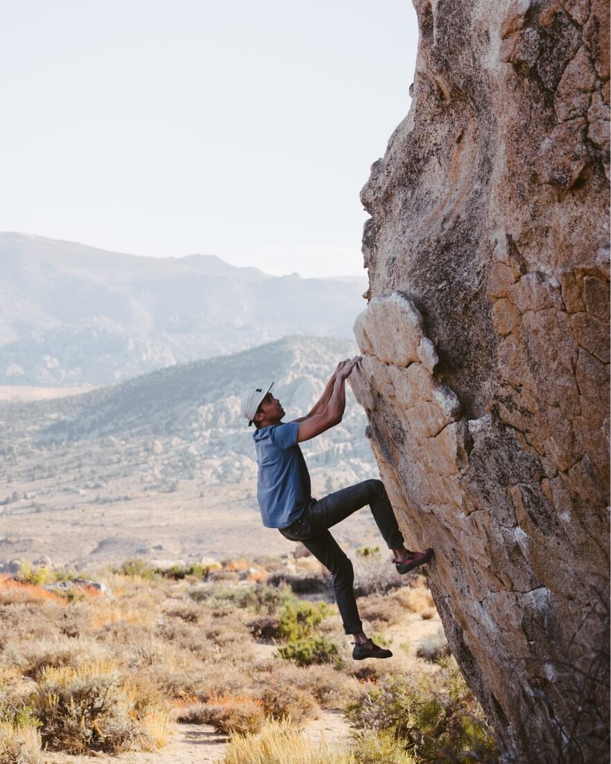 me rock climbing bishop buttermilks