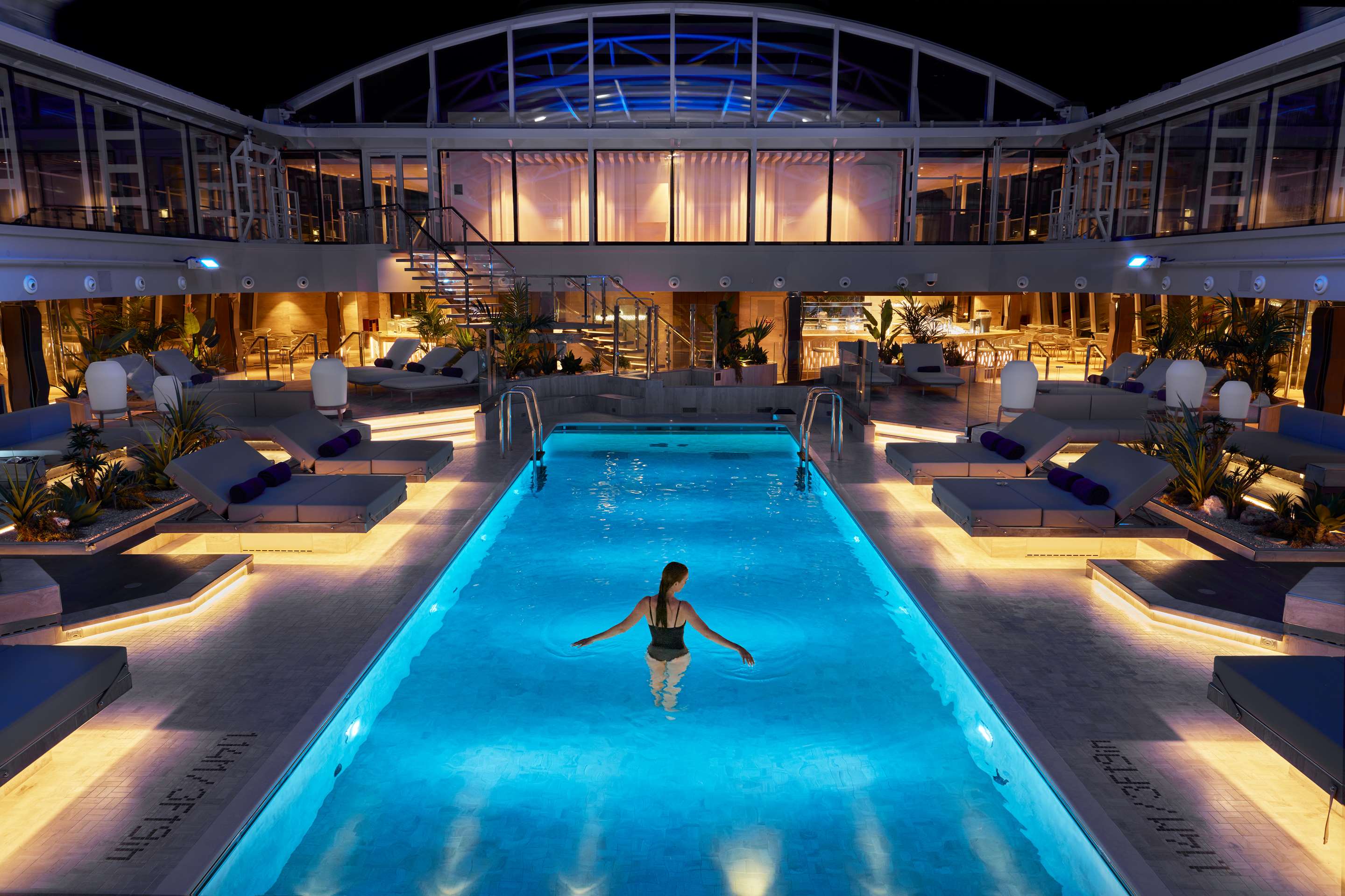 Cruise pool area view.