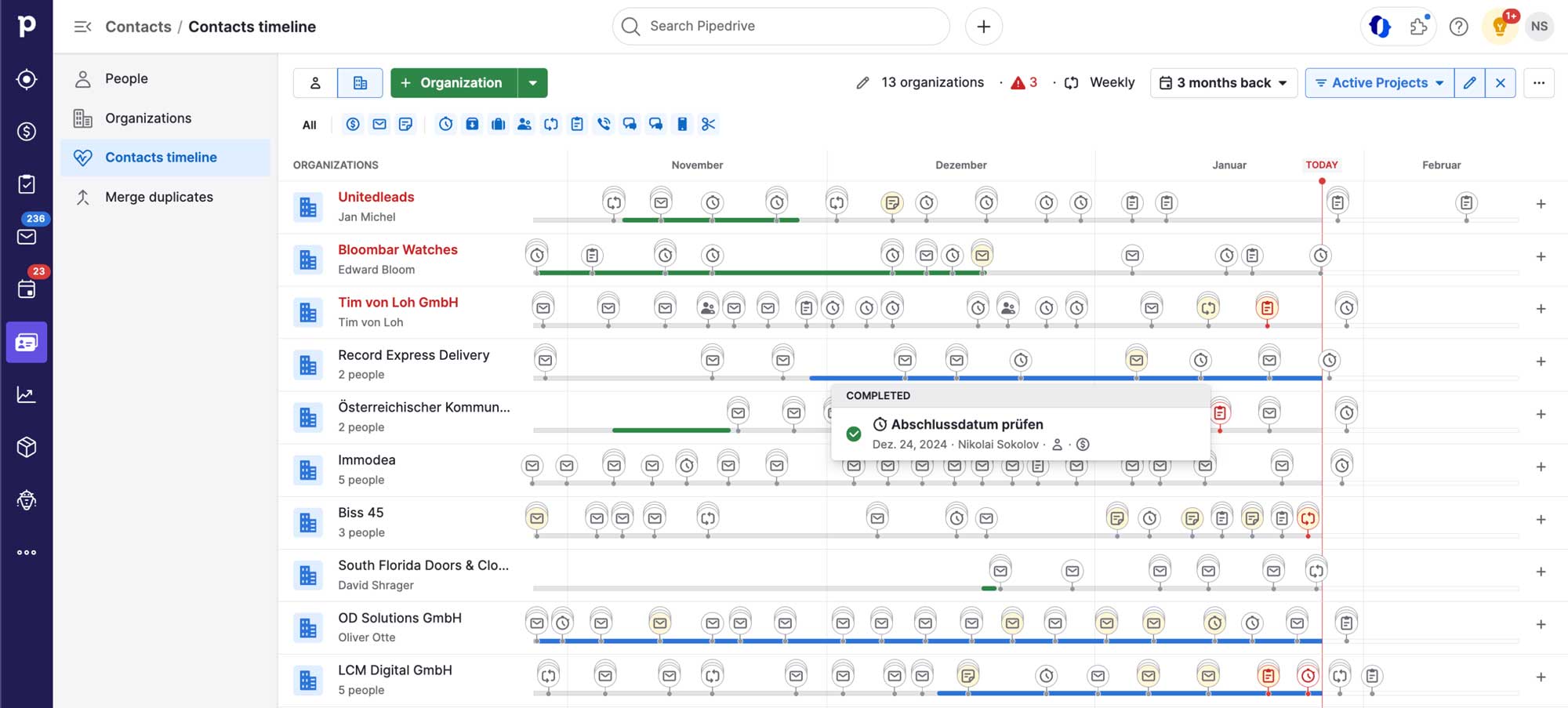 Contacts Timeline: The Quickest Way to Stay in Touch with Clients and Leads