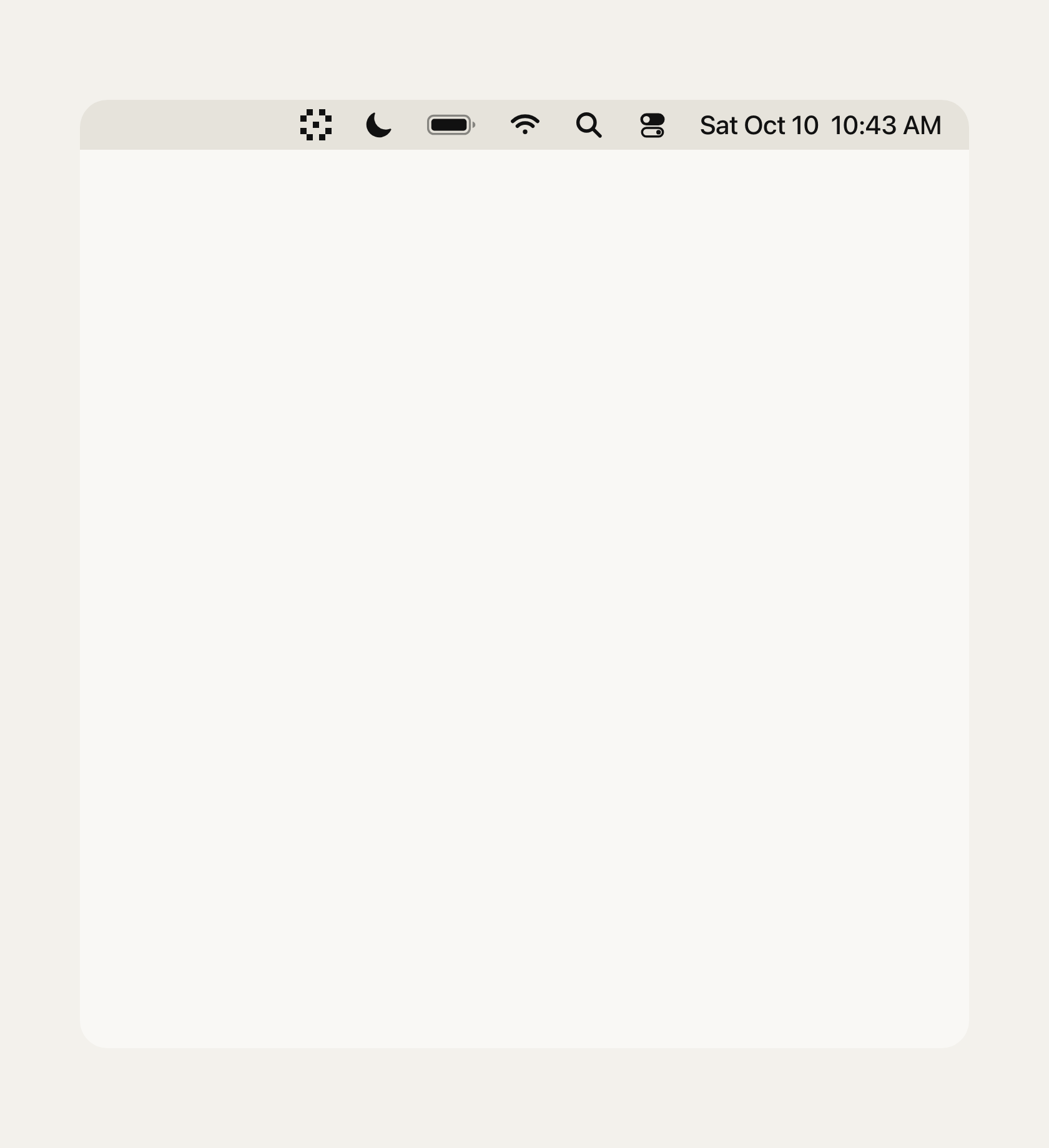 The Mac menu bar with the Snapkey icon