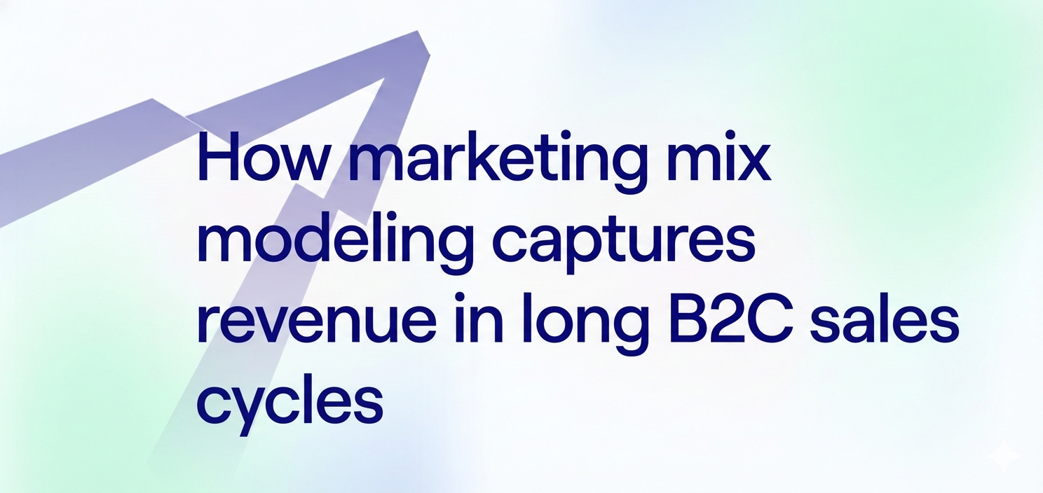 How marketing mix modeling captures revenue in long B2C sales cycles