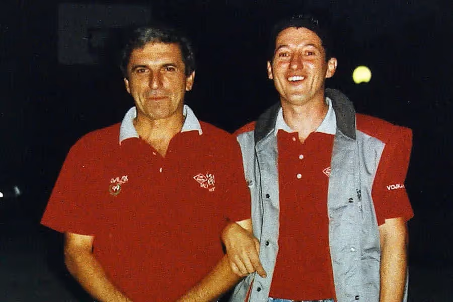 Vojkan je vozački najviše voleo legendarnog Boruta Tomića (levo), brzog i za šalu uvek spremnog relistu