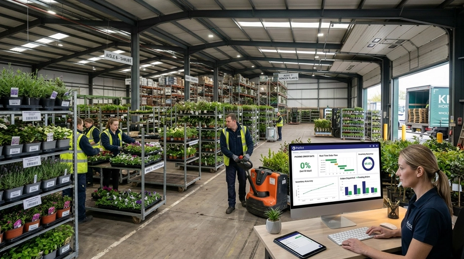 Horticultural warehouse loading bay