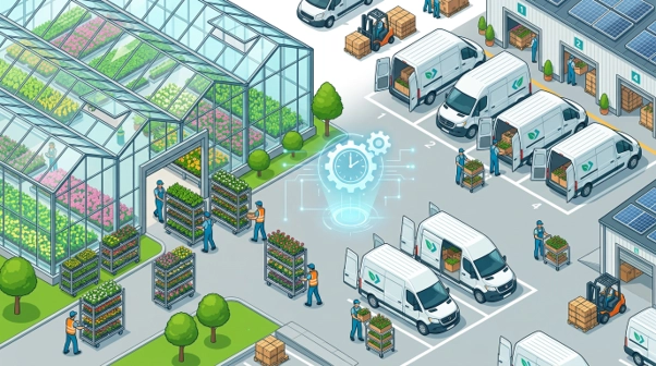Infographic representing the planning process for horticulture wholesale